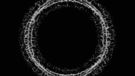 root network ring. organic growth simulation