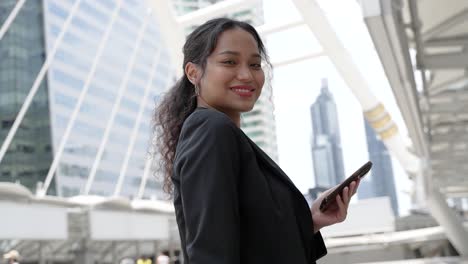 businesswoman in a city