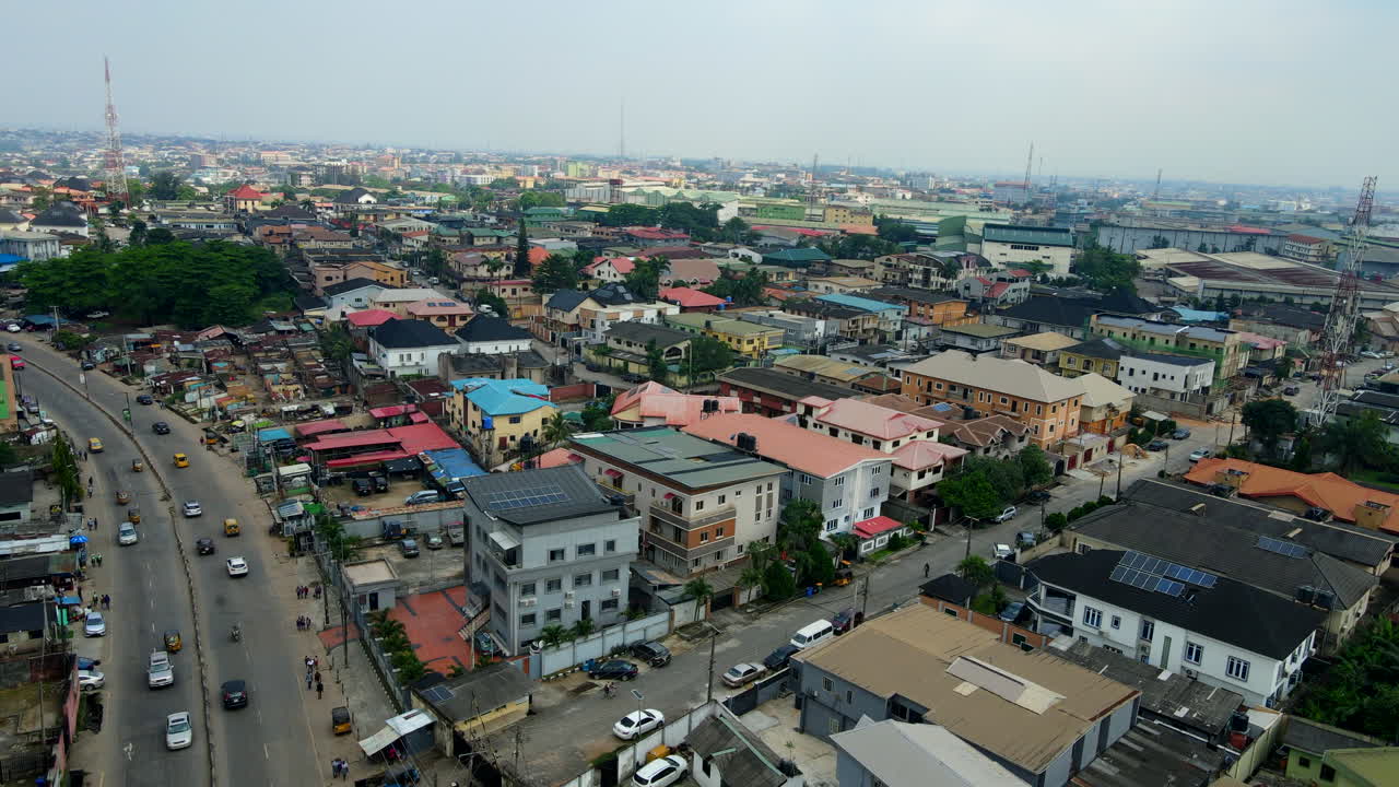 Ariel view shot of lagos state Nigeria