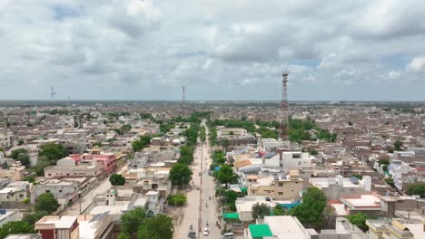 Vista-Aérea-De-La-Ciudad-De-Mirpur-Khas-En-Sindh