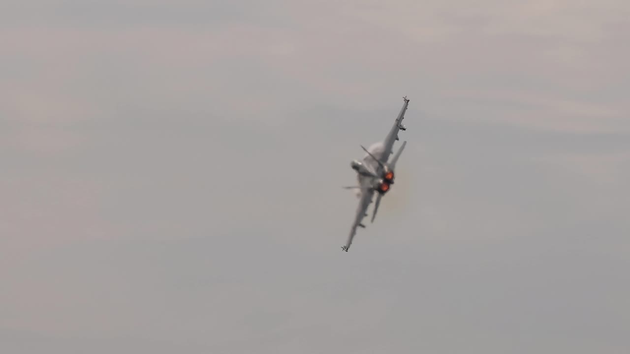F/A-18 Super Hornet performing aerial maneuvers