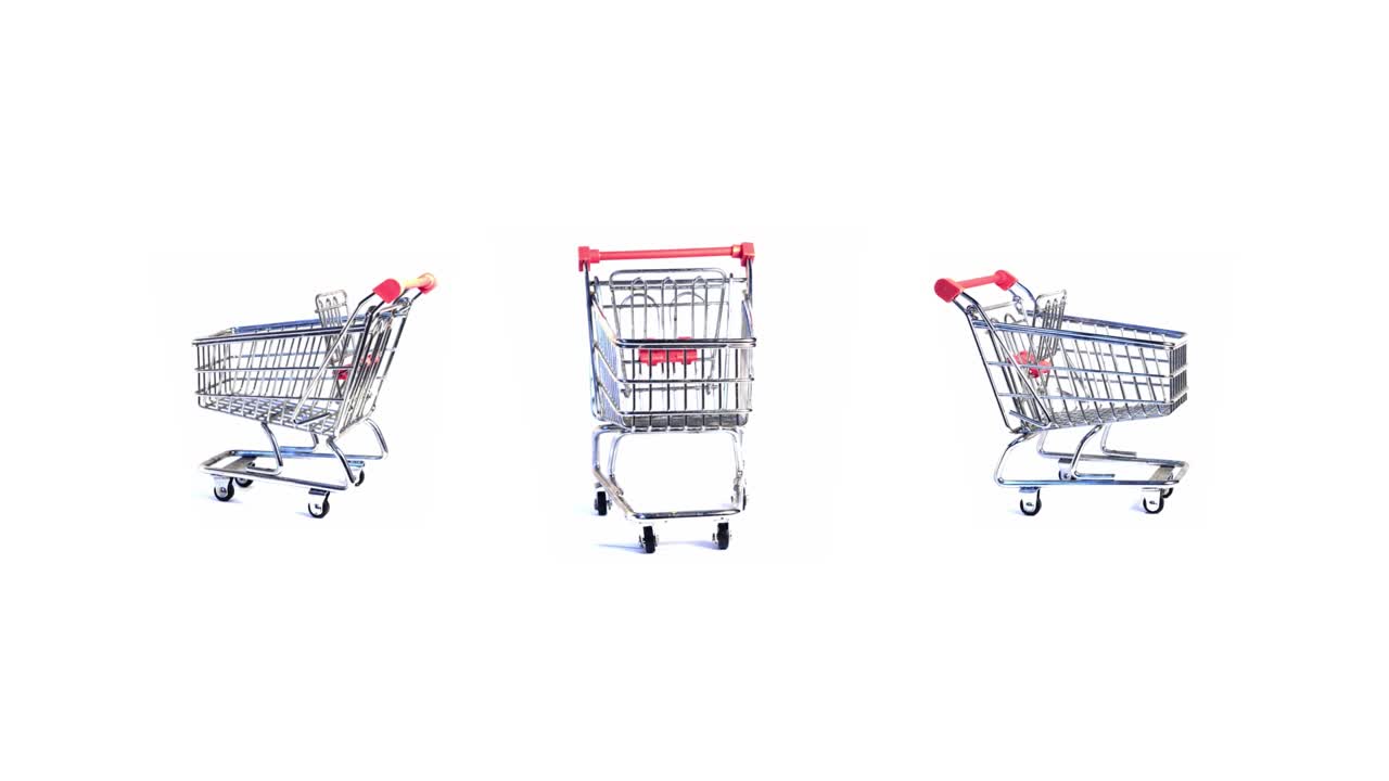 Carrello del supermercato rotante, carrello della spesa rotante per sito web di e-commerce