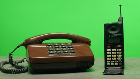 retro vintage phone, a yellow rotary telephone is displayed on a wooden desk, adding a nostalgic touch