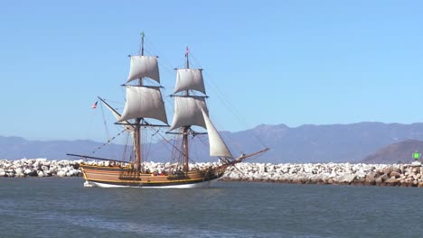 a tall master schooner sails on the high seas 6