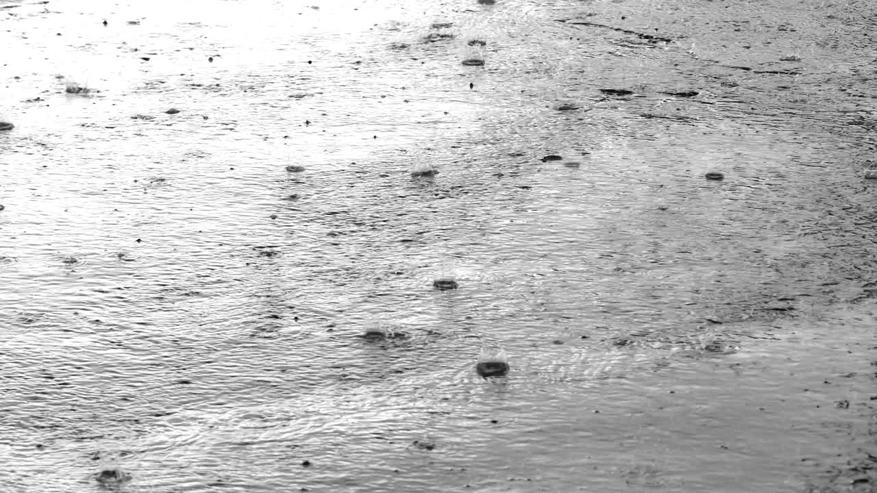 lluvia de salpicaduras en la carretera 4k
