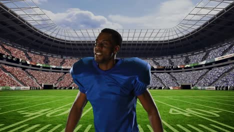 American-football-player-on-the-stadium-field