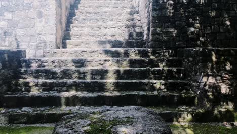 calakmul mexico old ancient pyramids maya ruins tilt up