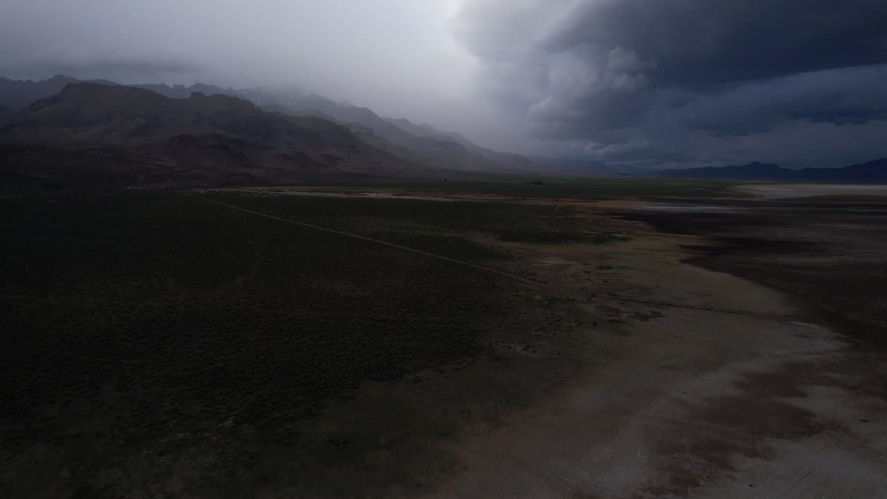 Desert Storm rolling into the Steen's Mountains overlooking the Alvord Desert Playa