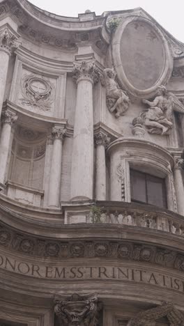 architectural detail of a baroque building in rome