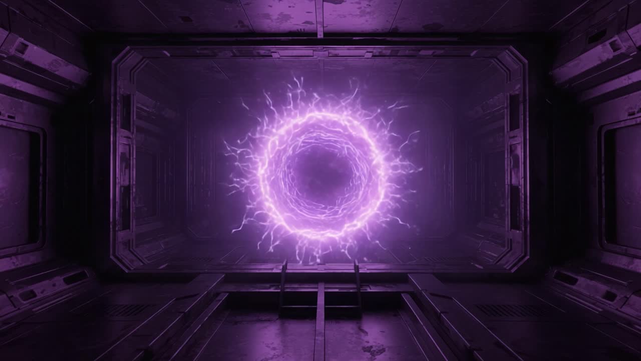 Mysterious Energetic Portal: A Stunning Visual Experience of a Powerful Electric Force in a Sci-Fi Environment