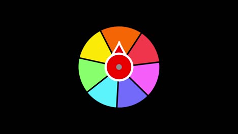 círculo de colores. rueda de la fortuna. salvapantallas. ilustración de video.