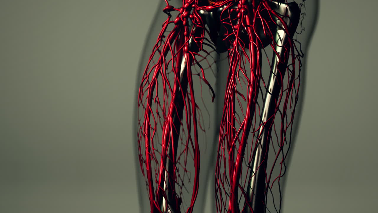 인간의 내부 장기의 애니메이션