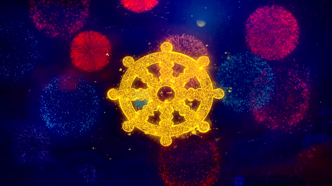 el icono de la rueda de dharma buddhis