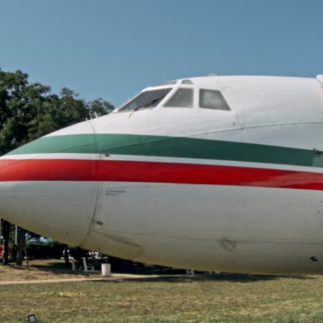 close-up of airplane nose