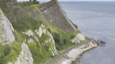 garron point an der antrim coast road in nordirland