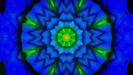 icey psychedelic mandala abstract kaleidoscope background, looped animation