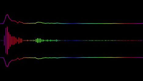 equalizador de audio 4k de fondo. niveles de control de música. multicolor y en bucle. animación gráfica de movimiento y de fondo.
