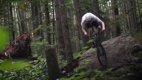 mtb trail riding rock drop