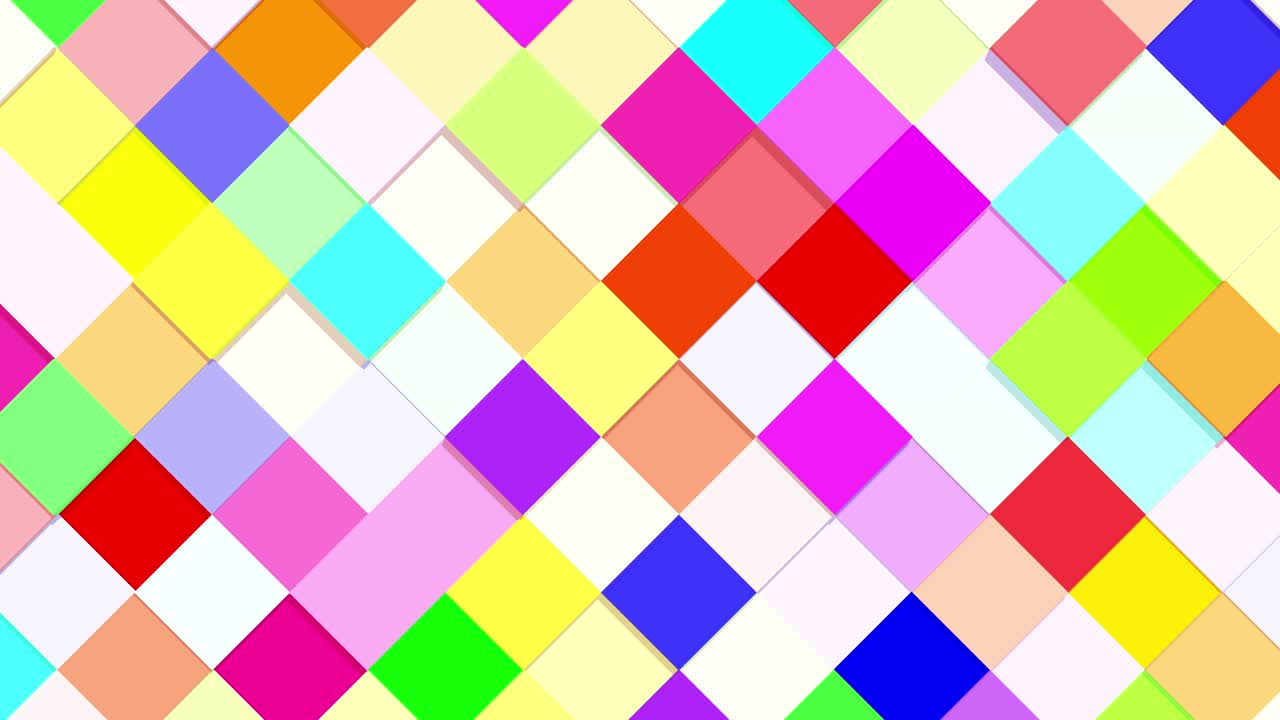 colorida caja de forma geométrica movimiento de bucle sin costuras suavemente alrededor puede ser utilizado como fondo para la educación del niño.