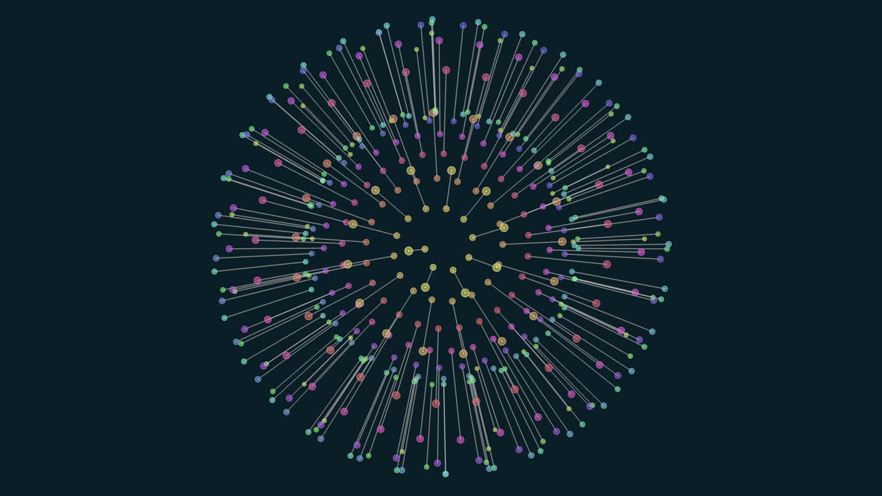 Colorful spiral pattern on black background