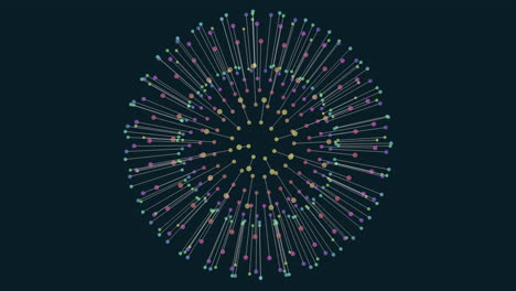 Colorful spiral pattern on black background
