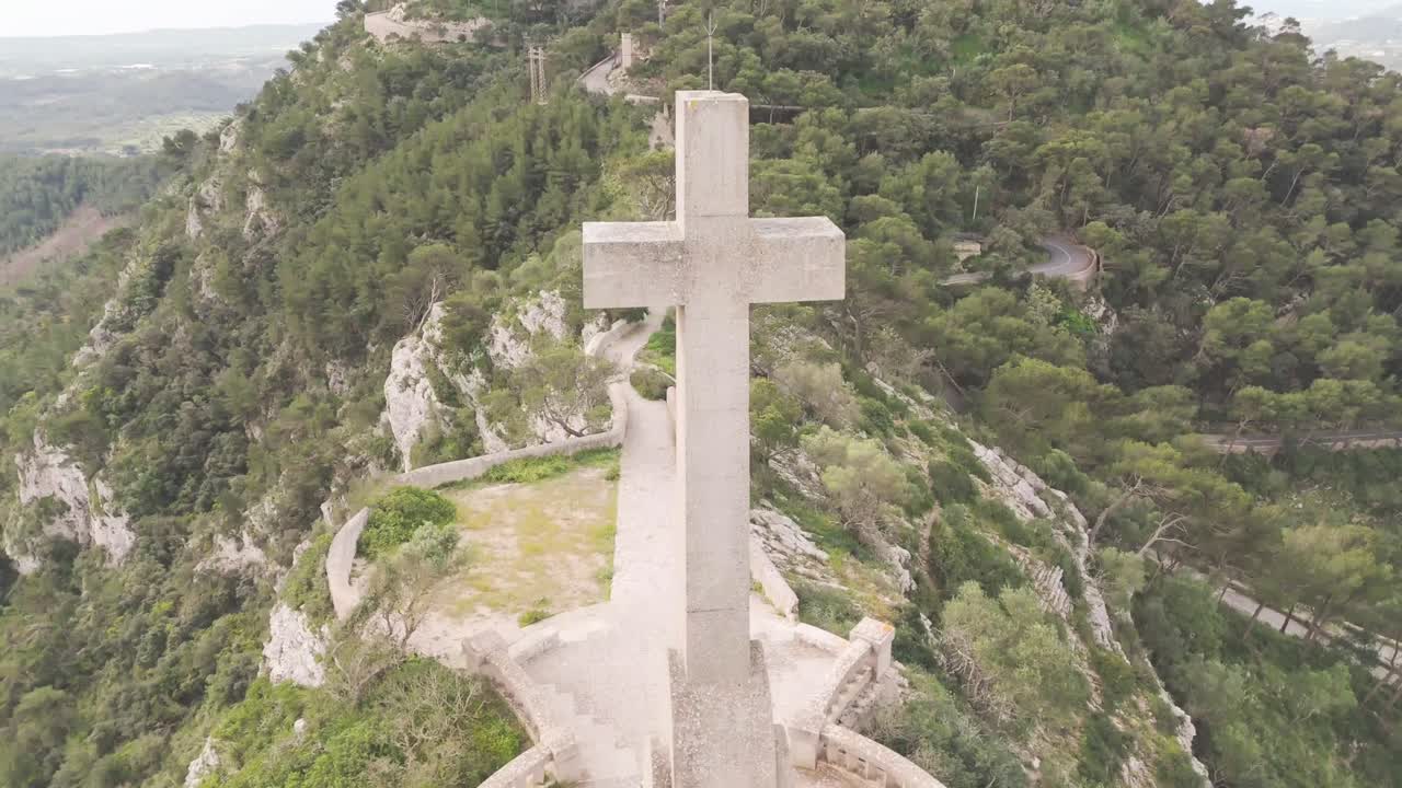 Puig de Sant Salvador cross in Felanitx Mallorca