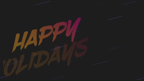 Colorful-neon-Happy-Holidays-text-against-gradient-background