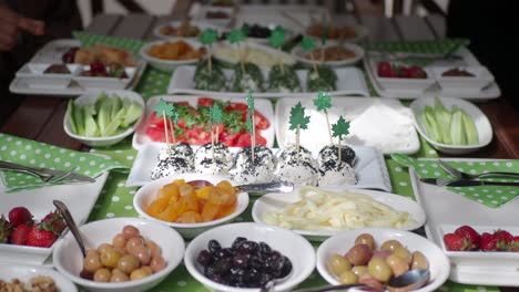 a delicious turkish breakfast buffet