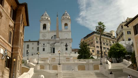 low angle shot of the spanish steps in rome, italy