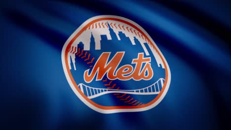 new york mets logo on a flag