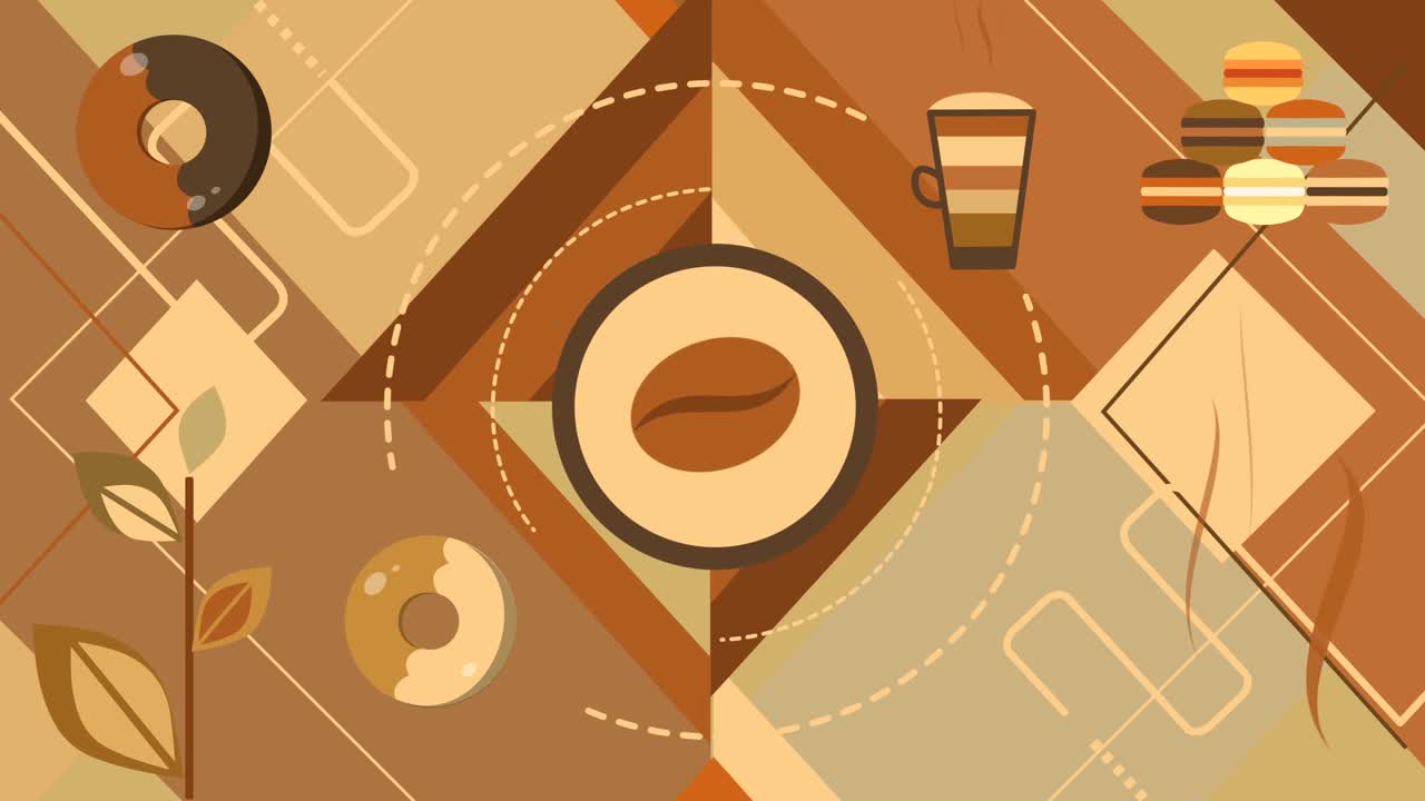 animación en forma de café