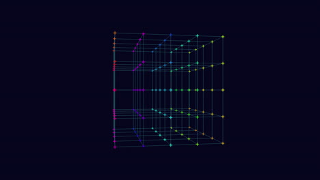 Cuadrícula-Tecnicolor:-Un-Fascinante-Cubo-3D-De-Líneas-Vibrantes