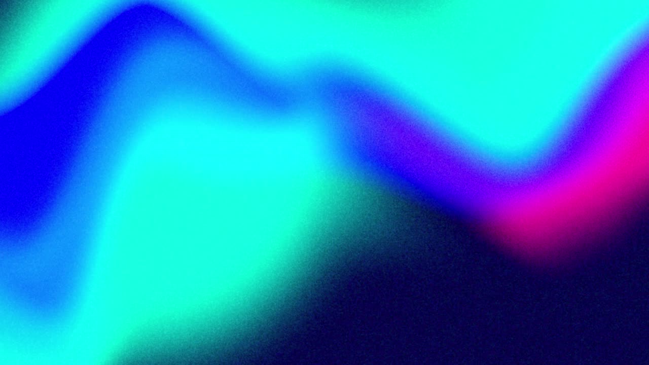 animación de formas viscosas orgánicas brillantes de color turquesa, azul, rosa y negro que se mueven lentamente