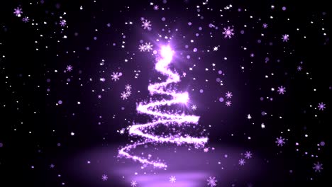 purple glittering sparkles christmas tree