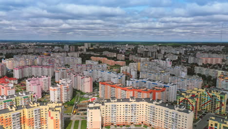 modern city complex. high-raised buildings in the center of the city. new residential apartments. aerial view