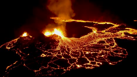 experience the awe of fagradalsfjall's summer eruption in 2022 through an epic 4k drone perspective, showcasing the volcano's raw power and mesmerizing flow