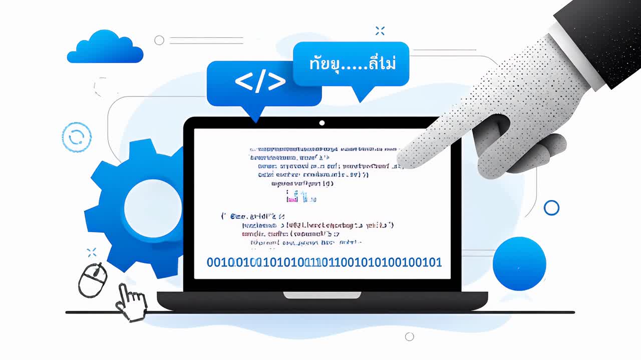 Modern Illustration of Software Development and Code Review Process