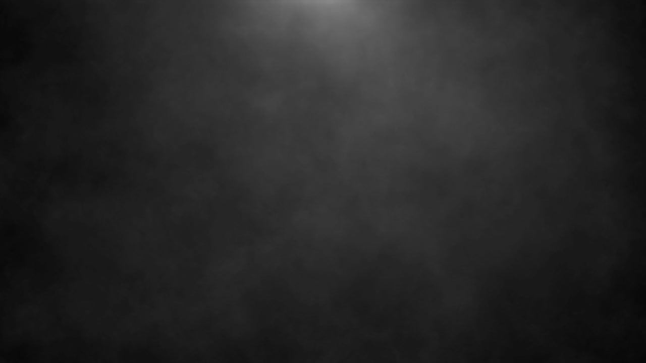 Loopable dark abstract grey smoke texture background with soft, diffused light source at the top center for dramatic effect