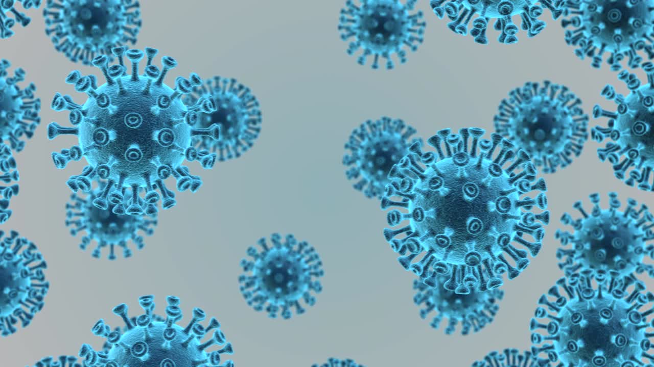 Animation of coronavirus covid19 3D background loop