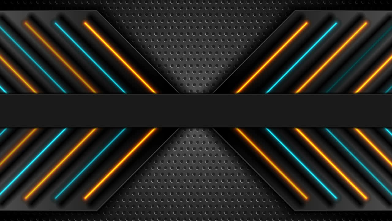 Futuristic technology motion background with cyan orange glowing arrows