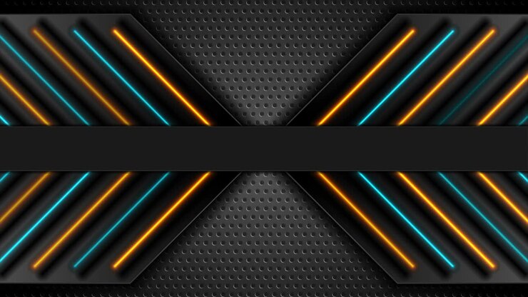 Futuristic technology motion background with cyan orange glowing arrows