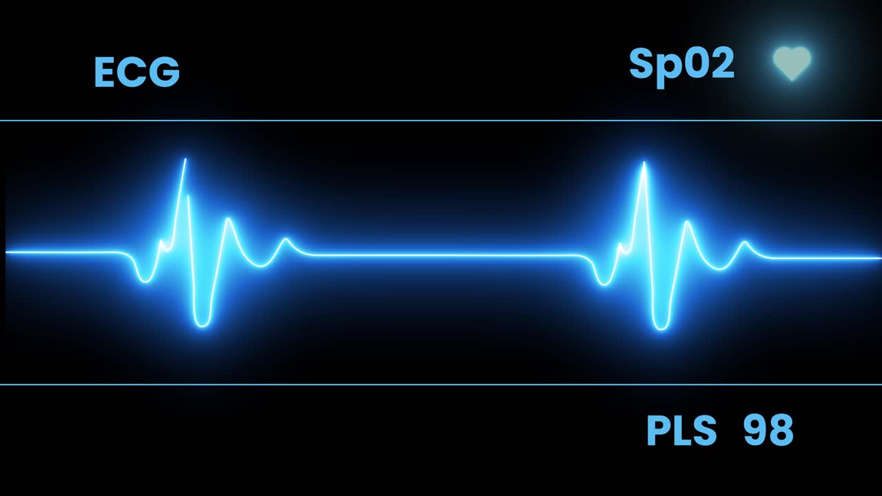 Monitor de frecuencia cardíaca ECG que muestra signos vitales