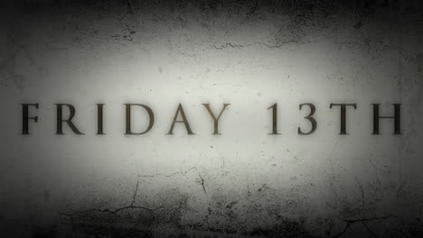 friday 13 th on dark grey grunge wall