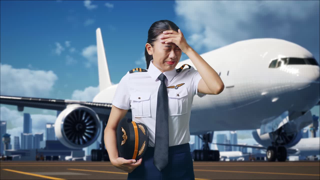 스트레스를 받은 조종사