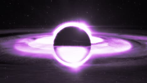 close-up of supermassive purple wormhole in outer-space