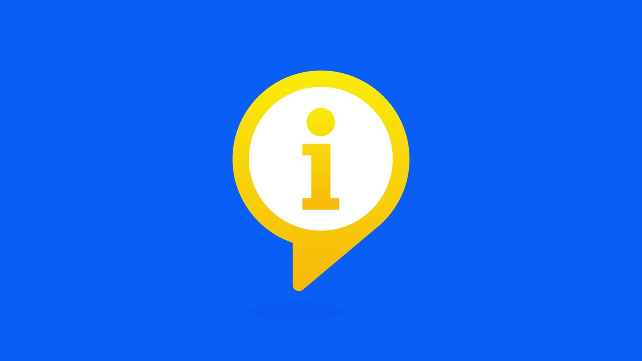 желтый информационный значок изолирован на белом фоне.