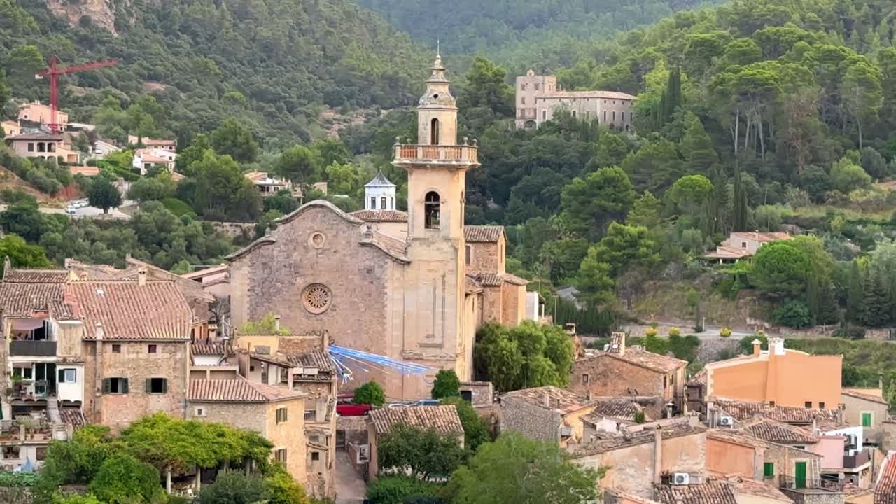 Panoramic view of the village of Valldemossa in Mallorca