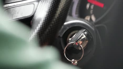 car key in ignition
