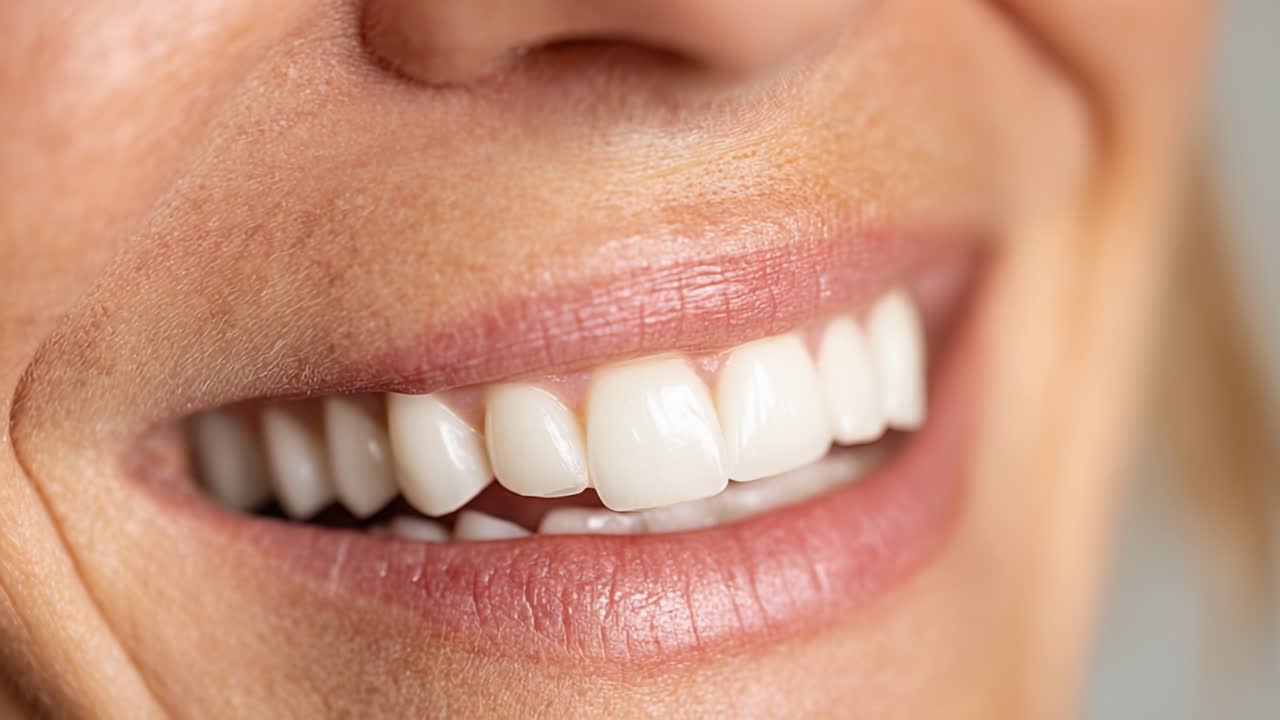 A Close-Up View of a Person's Radiant Smile, Showcasing Healthy White Teeth and a Joyful Expression, Exuding Happiness and Confidence in a Soft Natural Light Setting