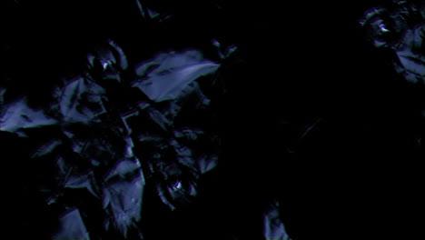 animación de movimiento y cambio de textura azul y espacio de copia en fondo negro